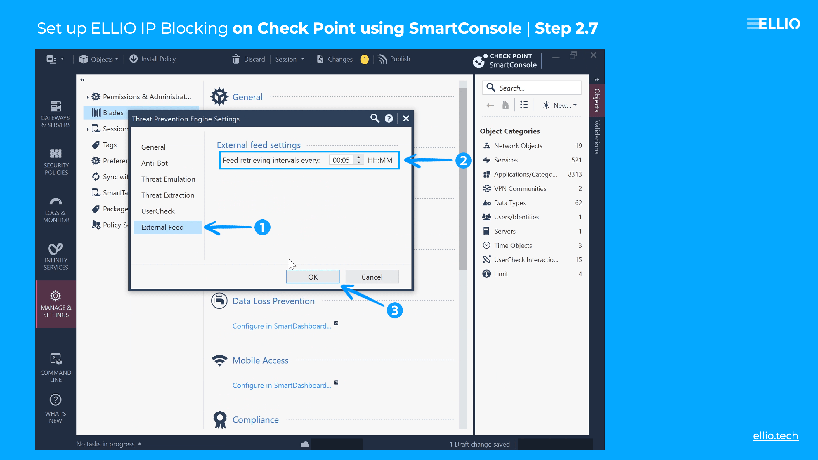 ELLIO Blocklist CheckPoint SmartConsole 7 1024x576