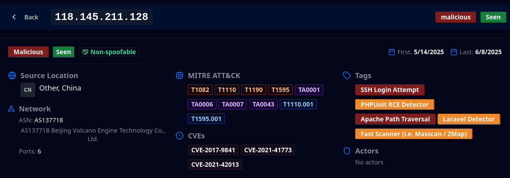 ELLIo integrates MITRE ATT&CK into ELLIO Threat Platform for better threat mapping. This update fully integrates MITRE techniques, tactics, and sub-techniques into the ELLIO Threat Platform, making it easier and faster to connect observed threats with established frameworks. This enables analysts to quickly map threats to known frameworks, identify emerging adversary methods, correlate related attacks, and build detailed threat profiles aligned with industry standards.